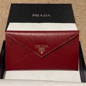 Red Prada Clutch/Wallet/Card Holder